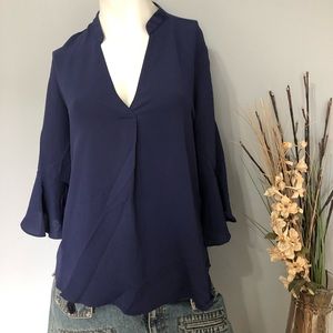 LUSH navy blue blouse, NWT new with tags!